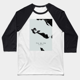 Ile de Re France Island Map dark Baseball T-Shirt